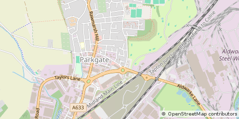 Map of Rotherham, S. Yorks