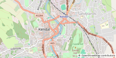 Map of Kendal, Cumbria