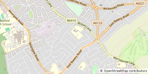 Map of Rotherham