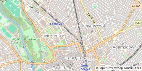 Map of Cardiff