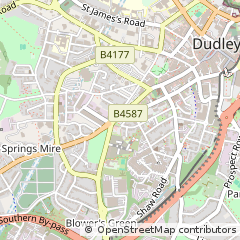 Map of Dudley, West Midlands