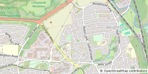 Map of Sheffield, South Yorkshire