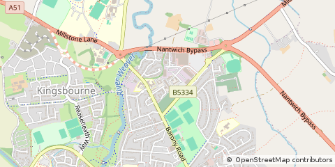 Map of Nantwich, Cheshire