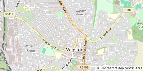 Map of Wigston, Leicestershire