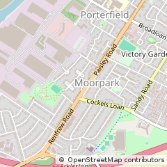 Map of Renfrew, Renfrewshire