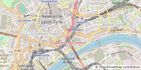Map of Newcastle Upon Tyne