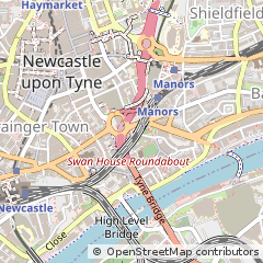 Map of Newcastle Upon Tyne