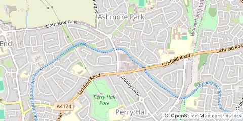 Map of Wolverhampton, West Midlands
