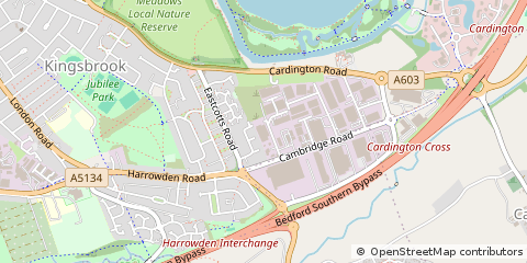 Map of Bedford, Bedfordshire