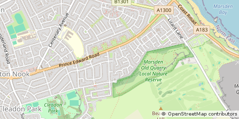 Map of South Shields, Tyne & Wear