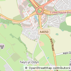 Map of Cardiff, South Glamorgan