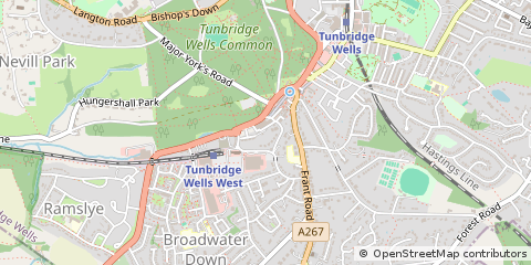 Map of Tunbridge Wells, Kent