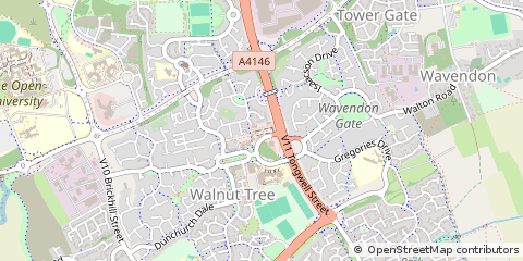 Map of Milton Keynes, Buckinghamshire