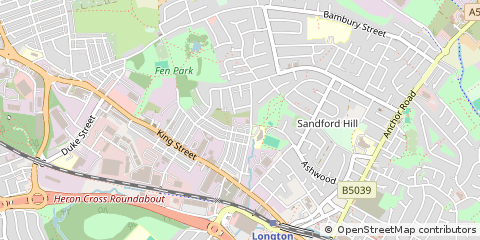 Map of Stoke-on-Trent, Staffordshire