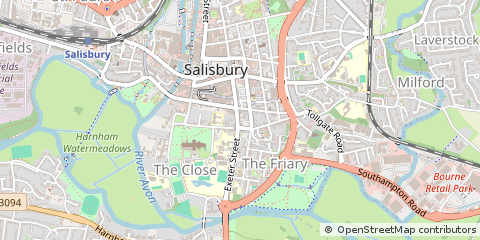 Map of Salisbury, Wiltshire