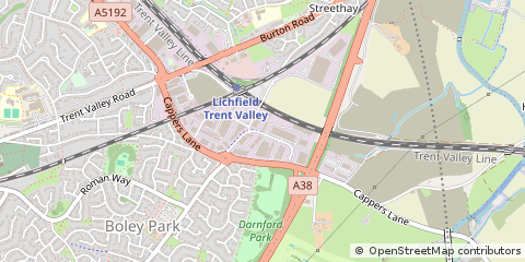 Map of Lichfield, Rutland