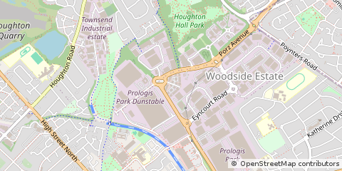 Map of Dunstable, Bedfordshire