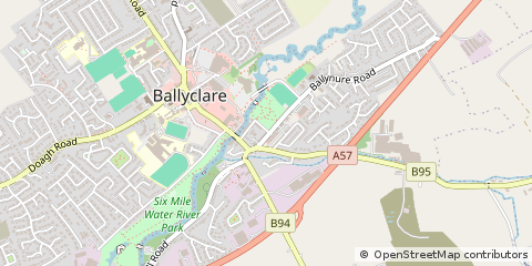 Map of Ballyclare, Co. Antrim