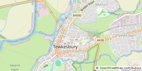 Map of Tewkesbury