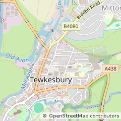 Map of Tewkesbury