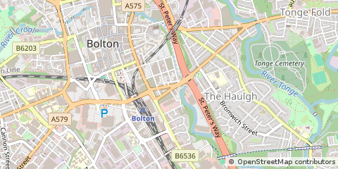 Map of Bolton, Lancashire