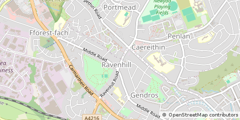 Map of Swansea