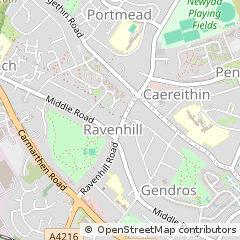 Map of Swansea