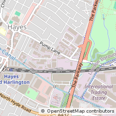 Map of Hayes, Middlesex
