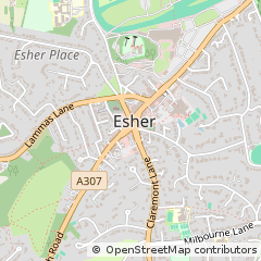 Map of Esher, Surrey
