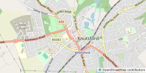 Map of Knutsford, Cheshire