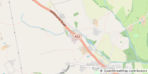 Map of Ashbourne, Derbyshire