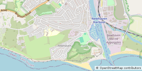 Map of Newhaven, East Sussex