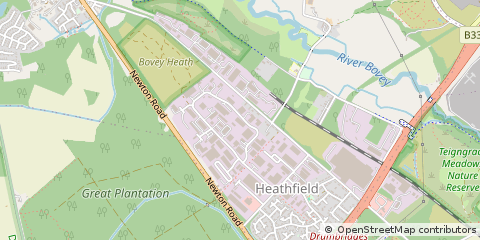 Map of Newton Abbot, Devon