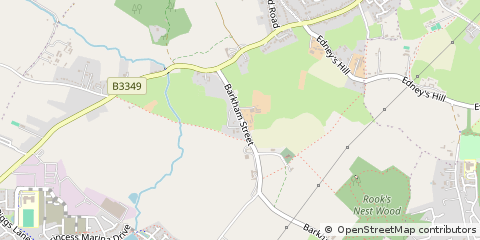 Map of Barkham, Berkshire