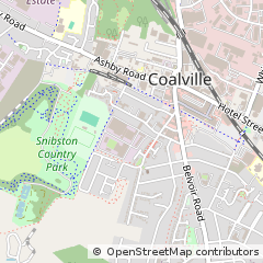 Map of Coalville, Leicestershire