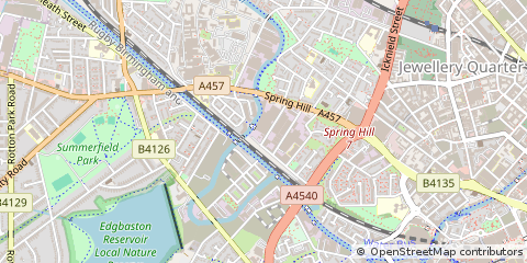 Map of Birmingham, West Midlands
