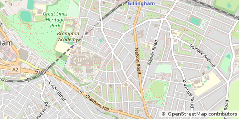 Map of Gillingham, Kent