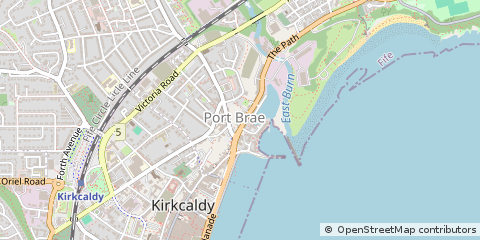 Map of Kirkcaldy, Fife