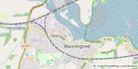 Map of Manningtree, Essex