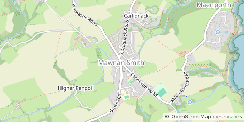 Map of Falmouth, Cornwall