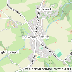 Map of Falmouth, Cornwall