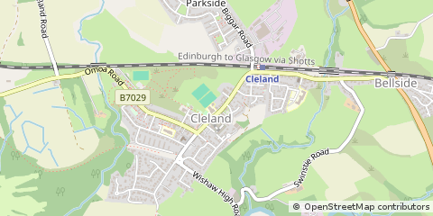 Map of Motherwell, Lanarkshire