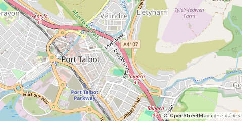 Map of Port Talbot