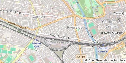 Map of Cardiff