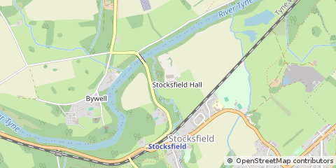 Map of Stocksfield, Northumberland