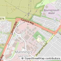 Map of Poole, Dorset