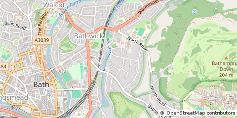 Map of Bath, Bath and North East Somerset