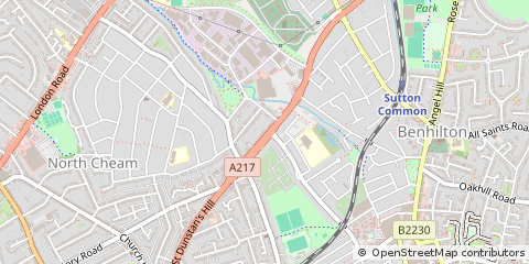 Map of Sutton, Surrey