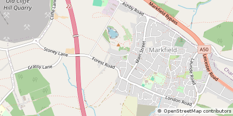 Map of Coalvilee, Leicestershire