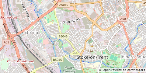 Map of Stoke-on-Trent, Staffordshire